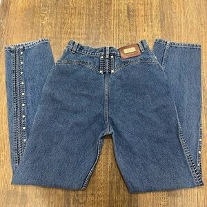 Lawman Western Slim Fit Side Braided Jeans Sz 11 - Vintage